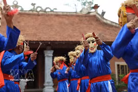 Danza Xuan Pha, en la comuna de Xuan Truong, provincia de Thanh Hoa. Foto: VNA