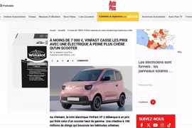 Un artículo publicado el 9 de julio de 2026 en Auto Plus, una de las principales publicaciones automovilísticas de Francia, elogió el mini coche eléctrico VF 2 de VinFast. Foto: VNA