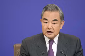 El ministro de Relaciones Exteriores de China, Wang Yi, en una conferencia de prensa el 7 de marzo de 2024. (Fuente: Kyodo/VNA)