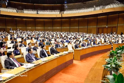 El segundo período de sesiones de la Asamblea Nacional (AN) de la XVI Legislatura comienza en Hanoi. Foto: VNA