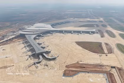 El aeropuerto internacional de Long Thanh en proceso de construcción. Foto: VNA