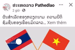 Una publicación en la página oficial de Facebook de Pathetlao. Foto: VNA