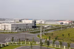 La provincia de Hung Yen se centra en el desarrollo de parques ecoindustriales y parques industriales inteligentes que cumplen con los estándares de cero emisiones netas. Foto: VNA