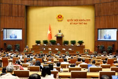 La Asamblea Nacional de Vietnam debate el proyecto de ley de Negocios Inmobiliarios (modificada). Foto: VNA
