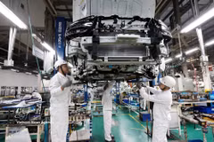 Producción de automóviles en la fábrica de Honda Vietnam en Vinh Phuc Ward, Phu Tho. Foto: VNA