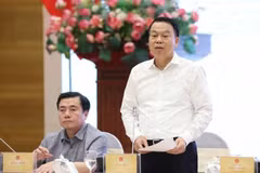 El viceministro de Finanzas, Nguyen Duc Chi, informa sobre la implementación piloto de transacciones con criptoactivos. (Foto: VGP)
