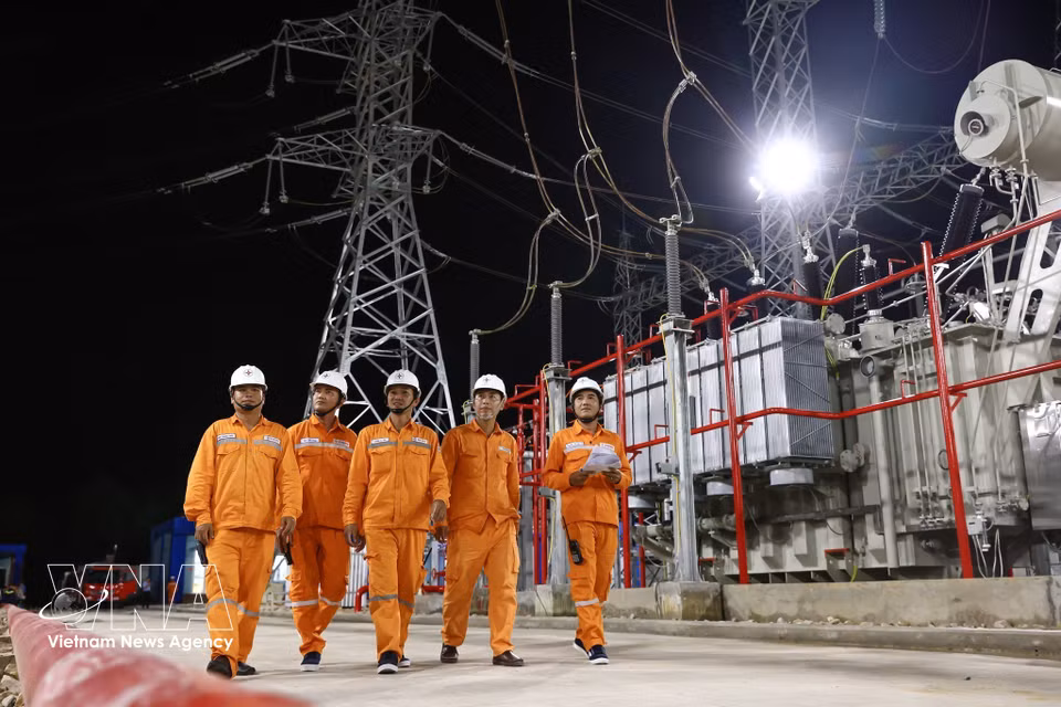 Uno de los proyectos de infraestructura energética en la zona especial de Phu Quoc, provincia de An Giang. (Fuente: VNA)