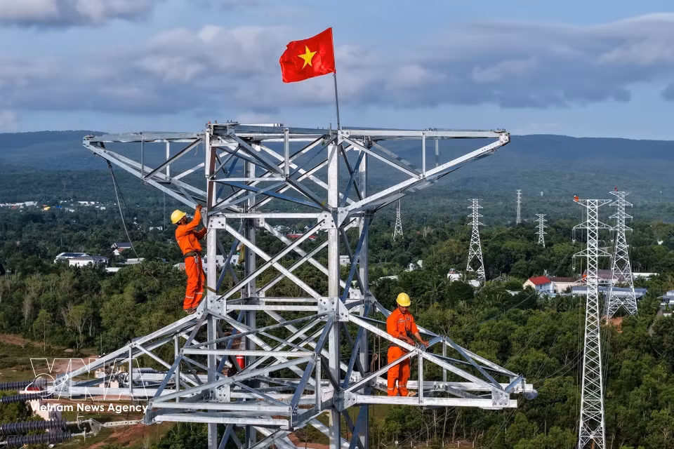 Uno de los proyectos de infraestructura energética en la zona especial de Phu Quoc, provincia de An Giang. (Fuente: VNA)