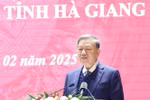El secretario general del Partido Comunista de Vietnam (PCV), To Lam, habla en la reunión. (Fuente: VNA)