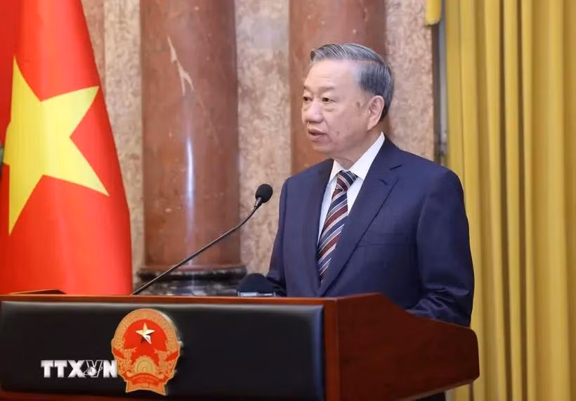 El secretario general del Partido Comunista y presidente de Vietnam, To Lam. (Fuente: VNA)
