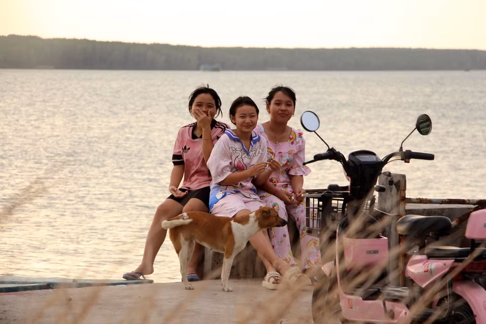 Niños en la isla de Thieng Lieng (Fuente: VNA)