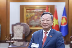 El embajador de Vietnam en Laos, Nguyen Minh Tam, en la entrevista. (Foto: VNA)
