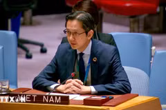 El embajador Do Hung Viet, representante permanente de Vietnam ante la ONU, en el evento (Foto: VNA)