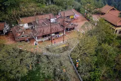 La pagoda Hoa Yen, parte del complejo de monumentos y paisajes Yen Tu en Quang Ninh, fue construida originalmente durante la dinastía Ly (1009-1225) y ha sido restaurada en numerosas ocasiones a lo largo de la historia. (Foto: VNA)