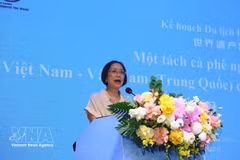 Phan Linh Chi, subdirectora de la VNAT, interviene en la cita. (Foto: VNA)