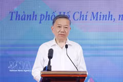 El secretario general del Partido Comunista de Vietnam y presidente de la República, To Lam, interviene en la cita. (Foto: VNA)