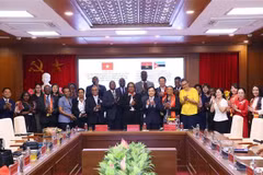 Delegados participantes en la ceremonia de clausura (Foto: VNA)