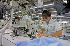 Los trabajadores fabrican productos para exportar a la UE. (Foto: VNA)