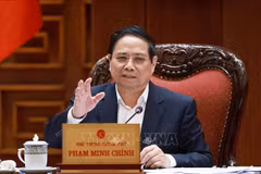 El primer ministro de Vietnam, Pham Minh Chinh, preside la reunión (Foto: VNA)