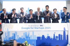 Ceremonia de presentación de nuevas iniciativas entre NIC y Google (Foto: VNA)
