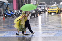 Fuertes lluvias en Bangkok, Tailandia, el 25 de septiembre de 2026. (Foto: Xinhua/VNA)