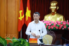 El primer ministro de Vietnam, Le Minh Hung, interviene en la cita (Foto: VNA)