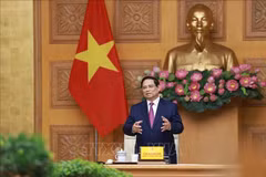El primer ministro de Vietnam, Pham Minh Chinh, habla en la cita (Foto: VNA)