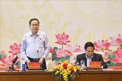 El presidente del Parlamento de Vietnam, Tran Thanh Man, interviene en la cita (Foto: VNA)