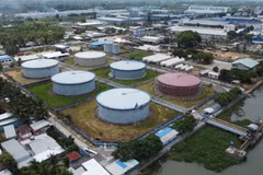 Depósito de petróleo de Tran Quoc Toan, ubicado en el barrio de My Ngai, provincia de Dong Thap. (Foto: VNA)