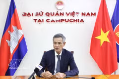 El embajador de Vietnam en Camboya, Nguyen Minh Vu, en la entrevista (Foto: VNA)