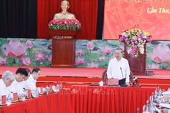 El secretario general del Partido Comunista de Vietnam, To Lam, interviene en la cita (Foto: VNA)
