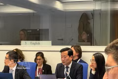 Nguyen Hoang Linh, director de la Agencia de Seguridad Nuclear y Radiológica de Vietnam, interviene en la cita (Foto: VNA)