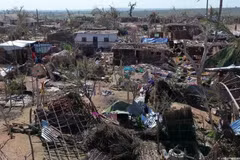Casas dañadas por el ciclón Chido en Mozambique (Foto: UNICEF)