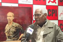 El secretario general del Partido Comunista de la India, Doraisamy Raja (Foto: VNA)