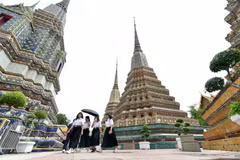 Turistas en Bangkok, Tailandia (Foto: Xinhua/VNA)