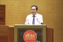 El presidente de la Asamblea Nacional de Vietnam, Tran Thanh Man, interviene en la cita (Foto: VNA)