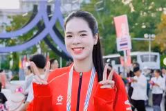 Para Le Thanh Thuy, esta será la segunda vez consecutiva que ejerza como abanderada de Vietnam en un gran evento multideportivo. (Foto: VFV)