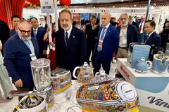 Productos italianos en exhibición durante los "Italian Days" y la "Italian Expo" en la ciudad de Da Nang en 2025. (Foto ilustrativa: VNA)