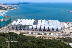 Construcción del Centro de Convenciones para la Semana de Líderes Económicos de APEC 2027. (Foto: VNA)