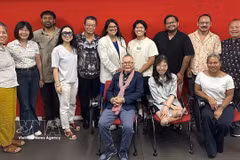 Representantes de la filial de la VAVA en Ciudad Ho Chi Minh se reúnen con amigos estadounidenses. (Foto: VNA)