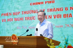 El secretario general del Partido Comunista y presidente de Vietnam, To Lam, interviene en la cita (Foto: VNA)