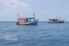 Ca Mau cuenta con más de 5.200 embarcaciones pesqueras, de las cuales cerca de 1.900 superan los 15 metros de eslora. (Foto: VNA)