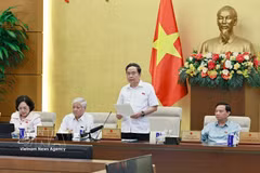 El presidente de la Asamblea Nacional, Tran Thanh Man, interviene en la cita (Foto: VNA)