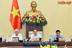 El presidente de la Asamblea Nacional de Vietnam, Tran Thanh Man, interviene en la cita (Foto: VNA)