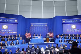 El secretario general del PCV, To Lam, participa en la sesion inaugural de la Junta de Paz sobre Gaza, en Washington. Foto: VNA