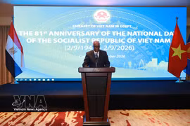 El viceministro egipcio de Relaciones Exteriores Mohamed Abou Bakr Saleh en el evento (Foto: VNA)