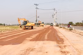 Se acelera el proyecto de mejora y ampliación de la vía que conecta la Ruta Provincial 293 con la Carretera Nacional 17. (Fuente: baobacgiang.vn)