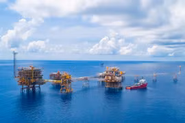 Actividades de exploración de petróleo y gas en el yacimiento Bach Ho a cargo de la empresa conjunta Vietsovpetro. (Foto ilustrada. Fuente: Vietnam+)