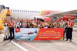 La nueva ruta Singapur-Phu Quoc eleva a 78 el número total de vuelos semanales de Vietjet entre Vietnam y Singapur. (Foto: Vietjet)
