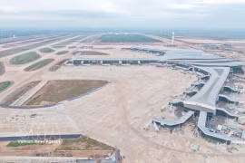 Vista panorámica del aeropuerto de Long Thanh. Foto: VNA
